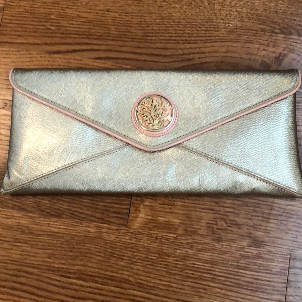 Lilly Pulitzer Gold Envelope Clutch